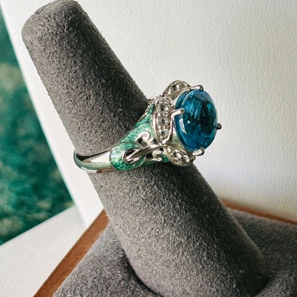 Rare Victoria Wieck Blue Topaz Ring - Picture 8 of 8